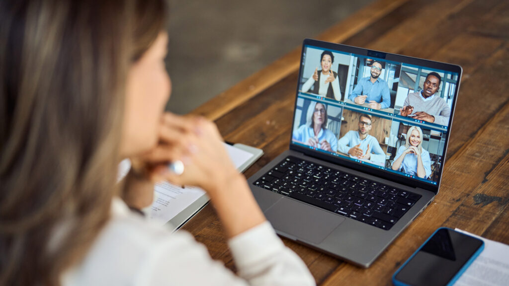 Group of students taking go2HR health & safety training virtually online.