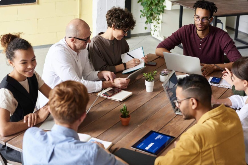 Committee co-chairs receiving leadership coaching from go2HR advisor.